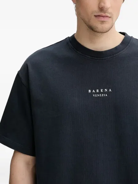 Tricou Barena cu broderie albastru