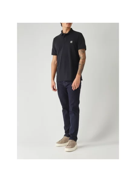 Koszulka polo Stone Island z kamieniami niebieska
