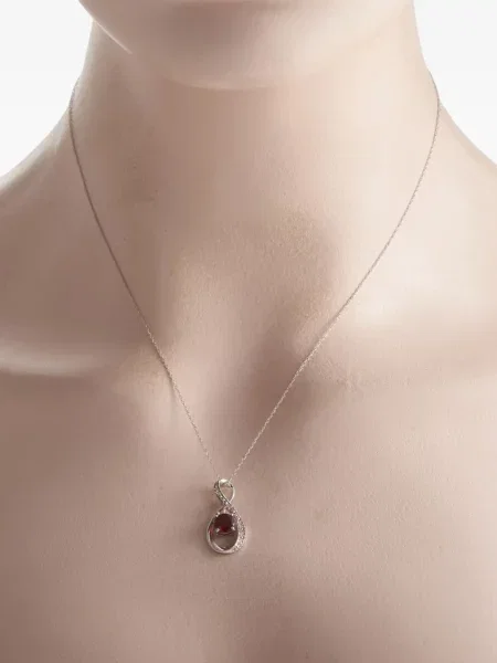 Vėrinys Lb Exclusive su granatu balta