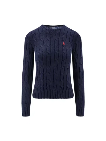 Dzianinowy sweter Ralph Lauren z długim rękawem granatowy