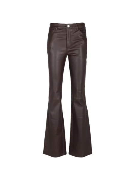 Pantaloni Sprwmn din piele evazate maro