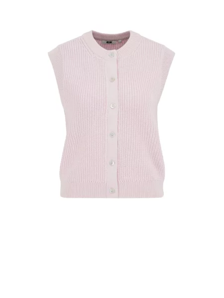 WE Fashion Vestă tricotată rosé