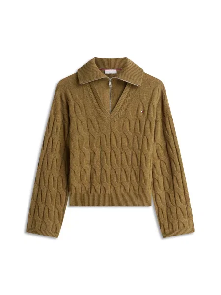 TOMMY HILFIGER Πουλόβερ λαδί