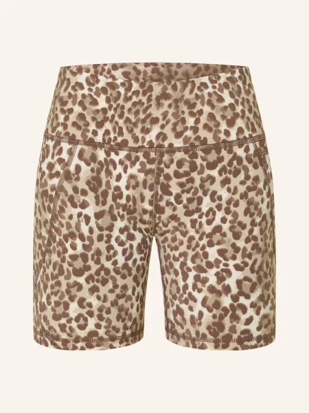 Sweaty Betty Legíny Power 6" / hnědá / krémová béžová