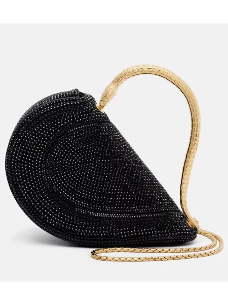 Geantă Bvlgari din piele de căprioară negru