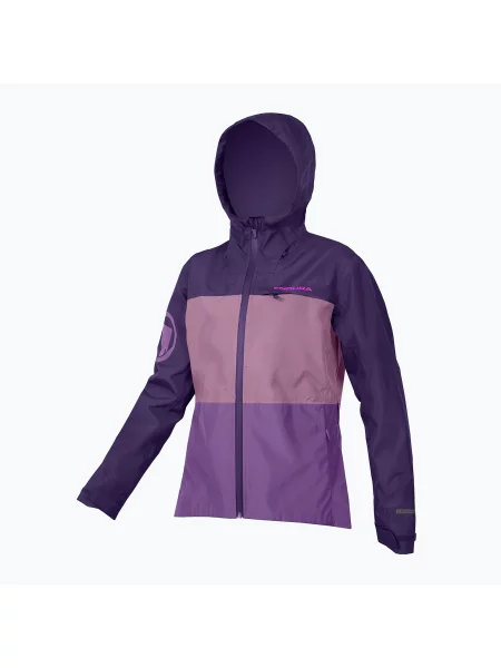 Дамско яке за колоездене Endura Singletrack II Waterproof bramble виолетово