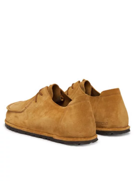 Nėriniuotos ilgaauliai batai Birkenstock su raišteliais geltona