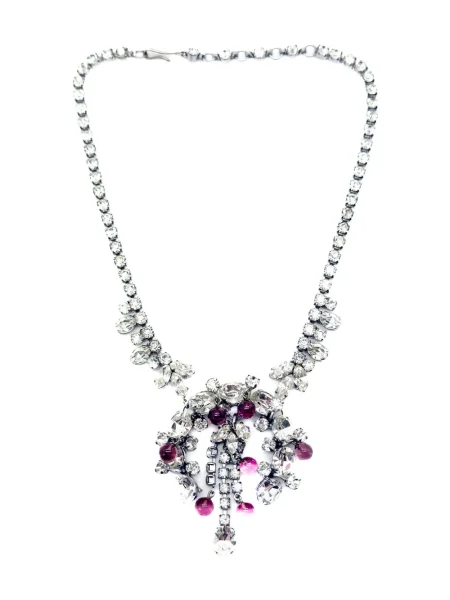 Colier Jennifer Gibson Jewellery de cristal argintiu