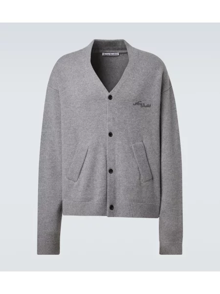Cardigan Acne Studios de lână gri