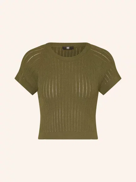 Riani Cropped Úpletové Tričko khaki