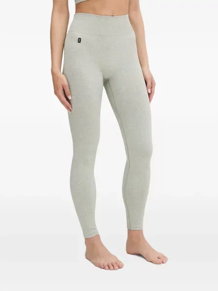 Leggings On cu talie înaltă tricotate verde