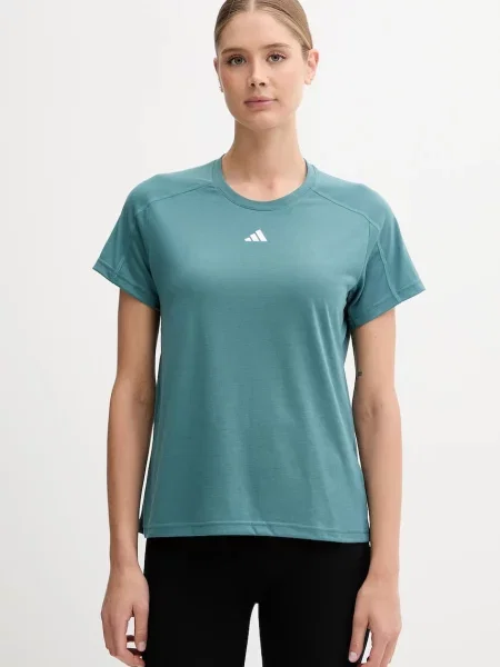 Тениска за трениране adidas Performance WORKOUT ESSENTIALS дамска зелено