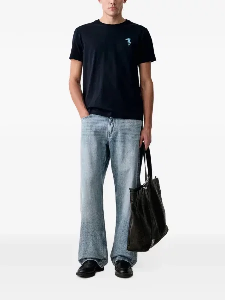 Tricou Trussardi cu broderie negru