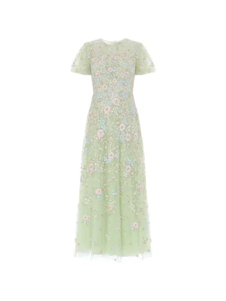 Maxi šaty Needle & Thread zelené