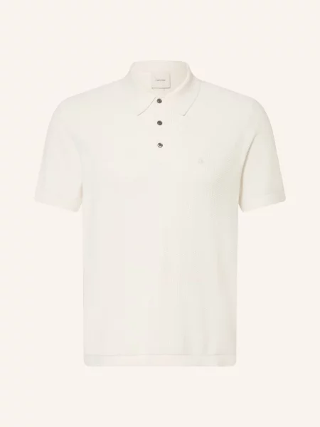 Calvin Klein Polo Tričko Piqué krémová