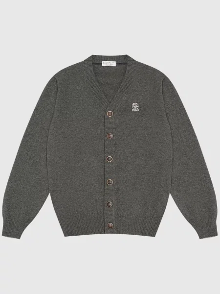Детский кардиган Brunello Cucinelli серый