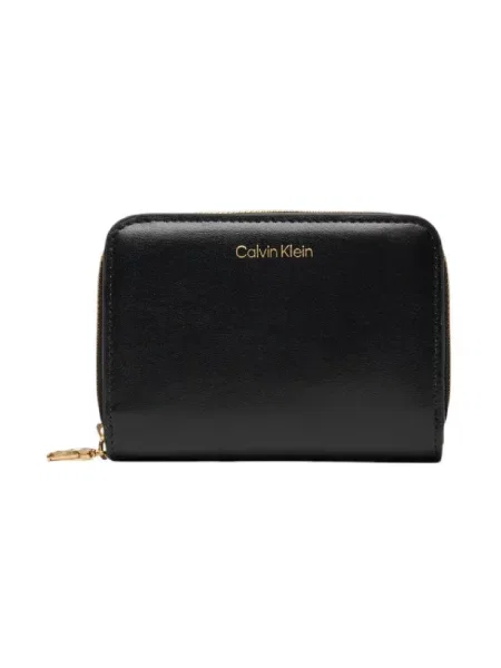 Calvin Klein Portfel Ck Medium Flap Zip Around czarny
