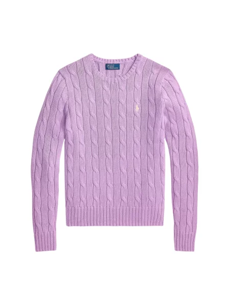 Dzianinowy sweter Polo Ralph Lauren fioletowy