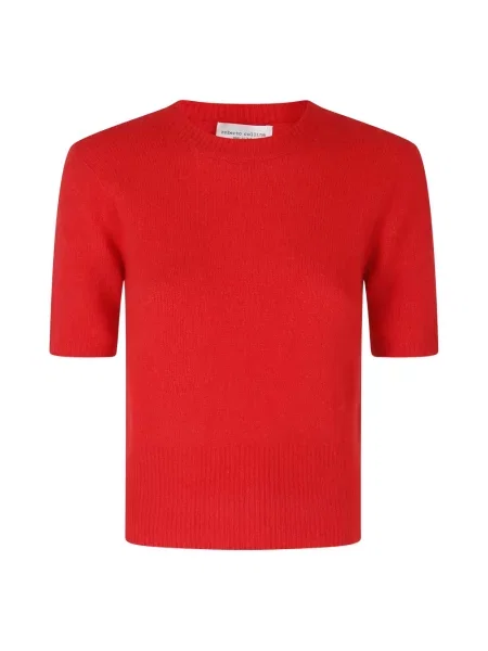 Sweter Roberto Collina czerwony
