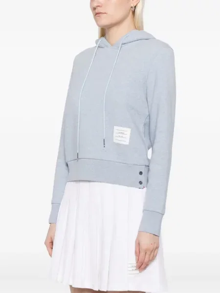 Hanorac cu glugă Thom Browne cu petice albastru