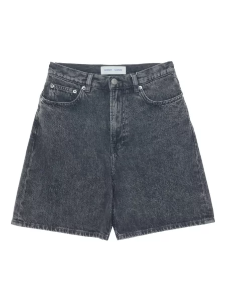 Pantaloni scurți din denim Samsøe Samsøe gri