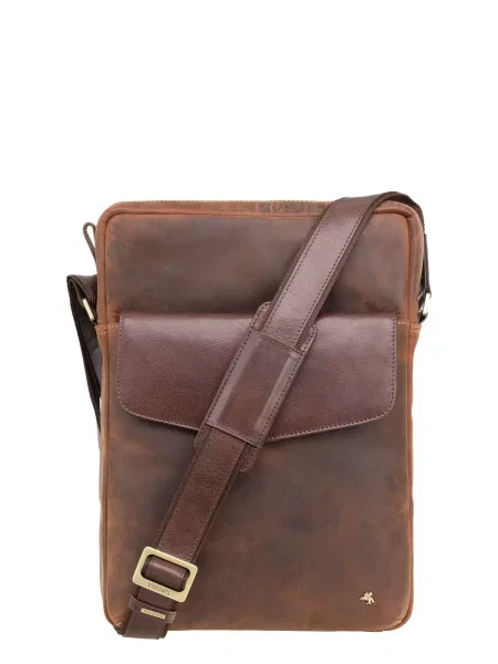 Кожаная сумка Visconti коричневая