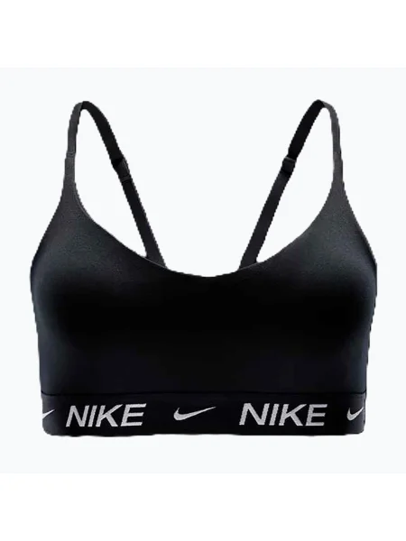 Спортен сутиен Nike Dri-Fit Indy Light Support black/black/white бяло