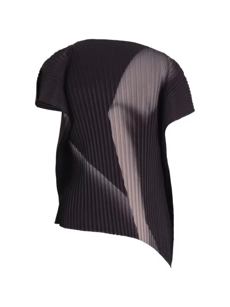 Bluză Issey Miyake asimetrică negru