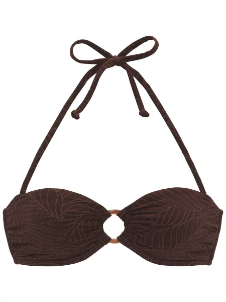 LASCANA Sutien costum de baie închis maro
