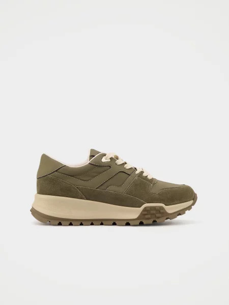 Кожаные кроссовки Urban Trace зеленые