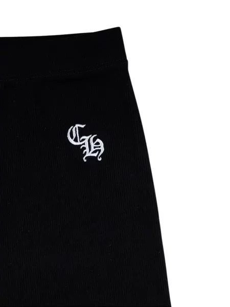 Шорти Chrome Hearts бродирани със сърца черно