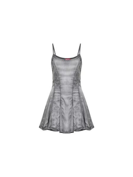 Mała sukienka jeansowa Diesel mini szara