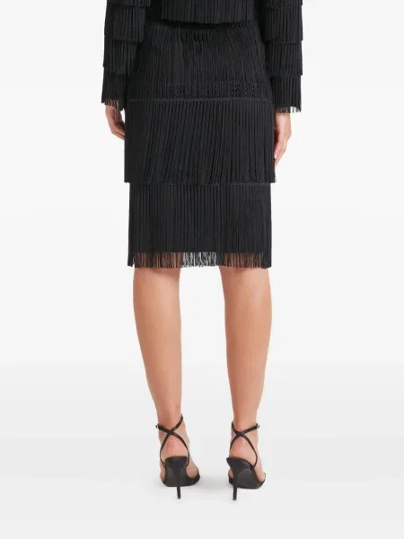 Fustă midi Temperley London până la genunchi negru