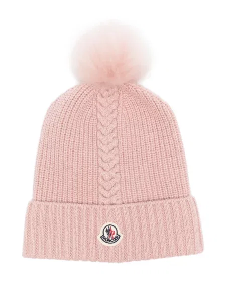 Czapka dziecięca Moncler Enfant różowa