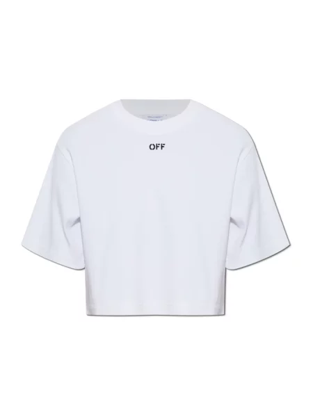 Dzianinowa koszulka Off-white biała