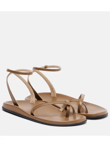 Sandale The Row din piele verde