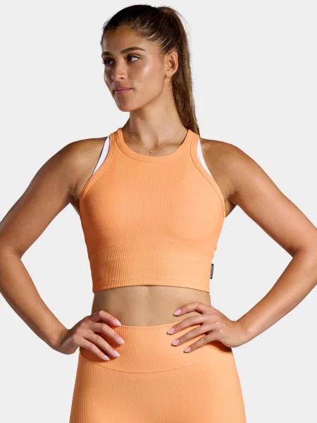 Nordicdots Sport top Rib' portocaliu