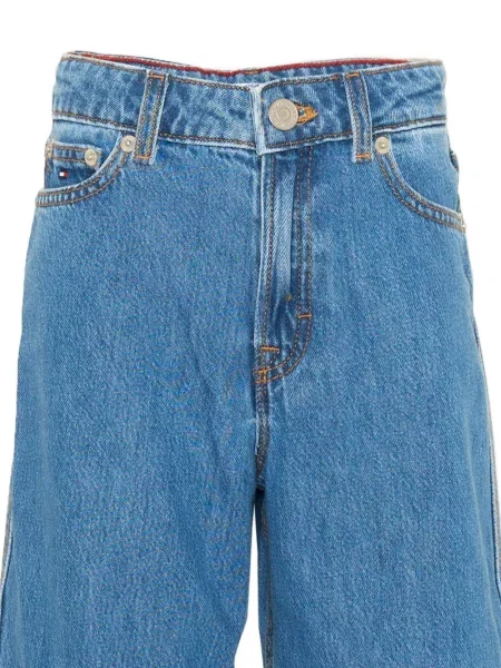 Szerokie jeansy dziecięce Tommy Hilfiger niebieskie