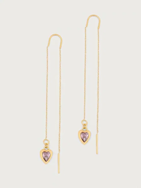 Guess cercei pentru femei din oțel inoxidabil cu zirconiu cubic CRYSTAL LOVE