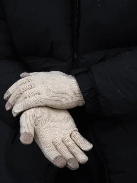 Without Рукавички Вовна бежевий