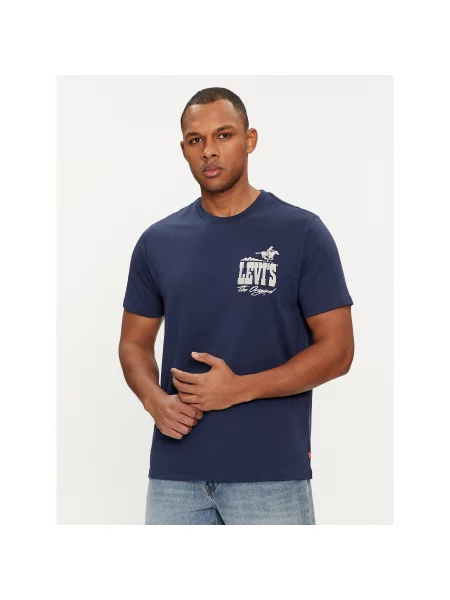 Levi's® Majica Classic Graphic Mornarsko Regular Fit modra