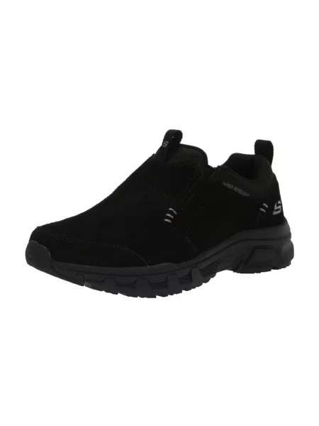 Sneakersy Skechers sznurowane zamszowe casual czarne