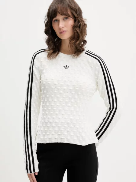 Adidas Originals pulover din amestec de lână bej