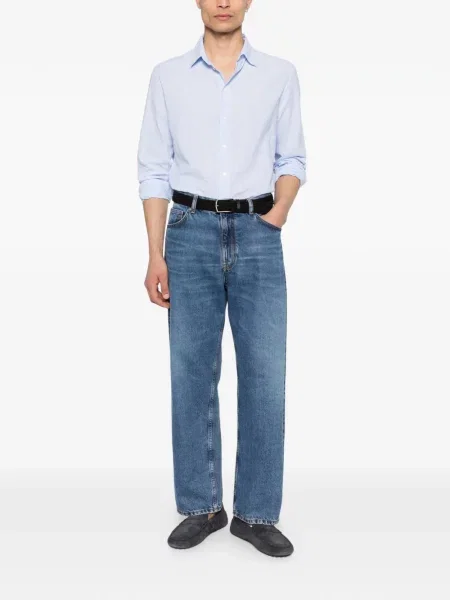 Ριγέ πουκάμισο Emporio Armani μπλε