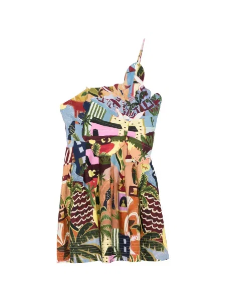 Sukienka Farm Rio z kokardką niebieska