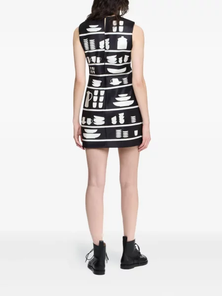 Rochie mini Jw Anderson cu imagine de costum negru