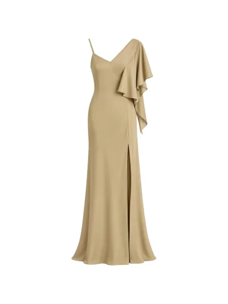 Rochie maxi Irina Schrotter cu volane asimetrică
