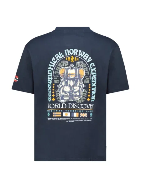 T-Shirt Geographical Norway JAKADO DB NAVY granatowy niebieska