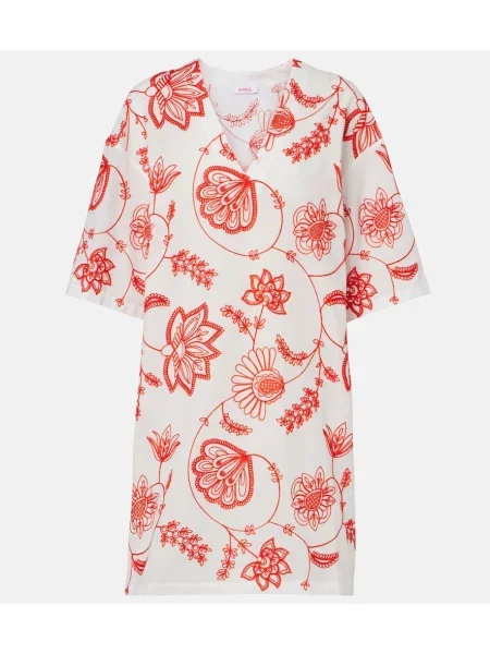 Rochie Eres cu broderie portocaliu