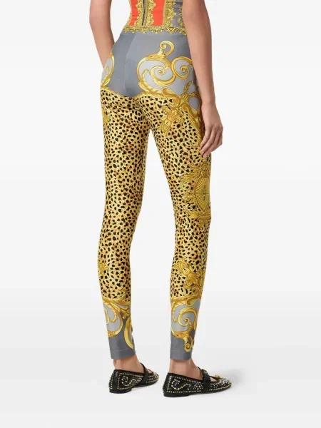 Leggings Versace cu imagine galben